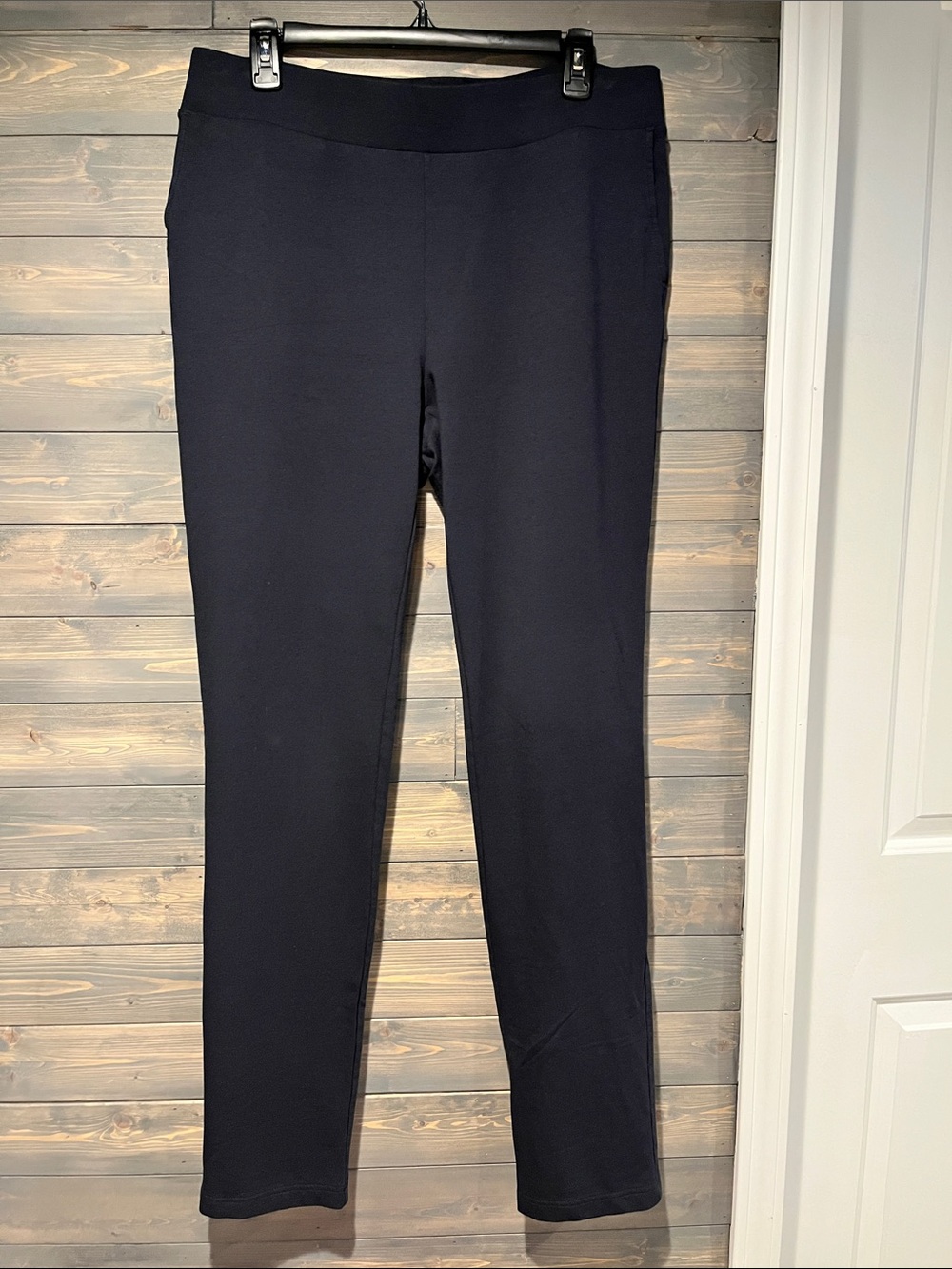 J. Jill Navy Pima cotton/modal Pull-on slim leggings pants M Tall